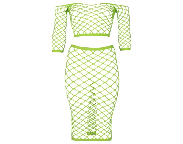 Ouch! - foszforeszkáló szoknya és felső (neon zöld)