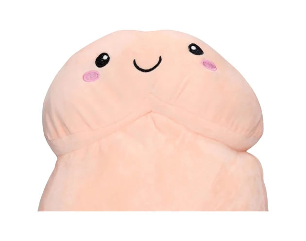 Ölelhető kövér pénisz plüss - 30cm (natúr)