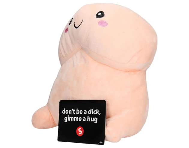 Ölelhető kövér pénisz plüss - 30cm (natúr)