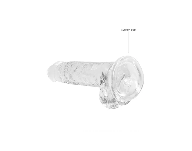 REALROCK - átlátszó élethű dildó - átlátszó (17cm)