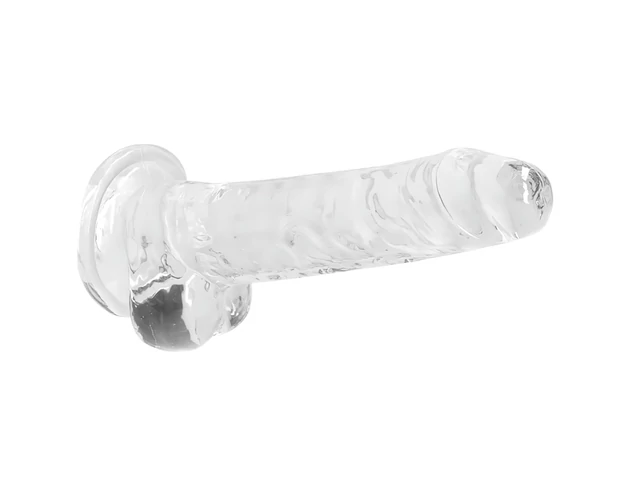 REALROCK - átlátszó élethű dildó - átlátszó (17cm)