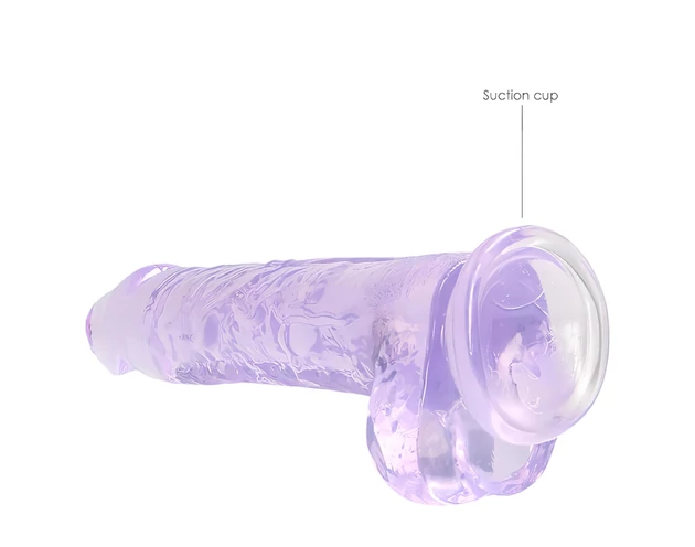 RealRock - átlátszó élethű dildó - lila (19cm)