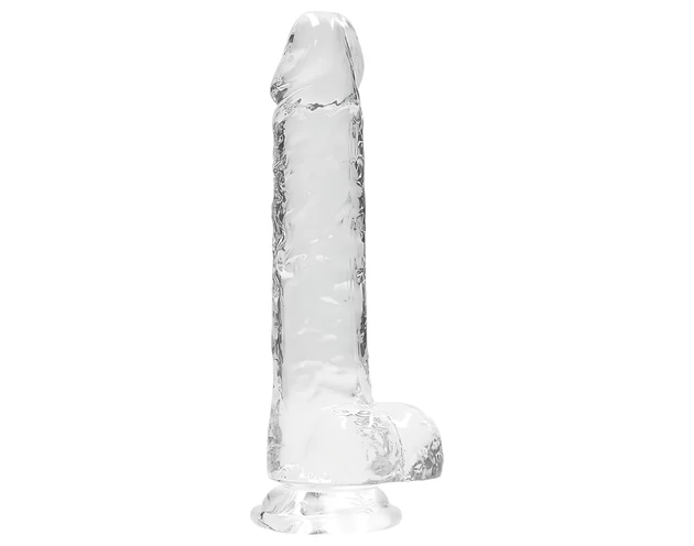 REALROCK - átlátszó élethű dildó - átlátszó (19cm)
