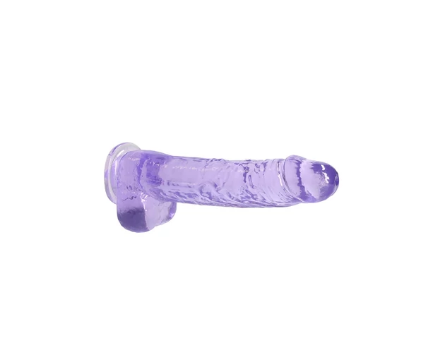REALROCK - átlátszó élethű dildó - lila (22cm)