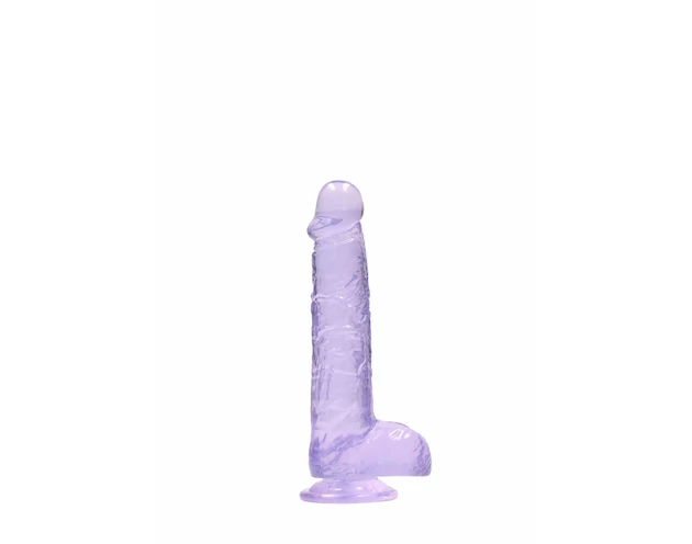 REALROCK - átlátszó élethű dildó - lila (15cm)