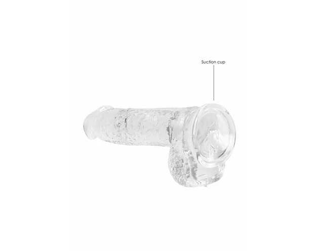 REALROCK - átlátszó élethű dildó - átlátszó (15cm)