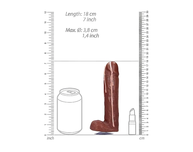 Dicky Cum - szappan pénisz herékkel - barna (250g)