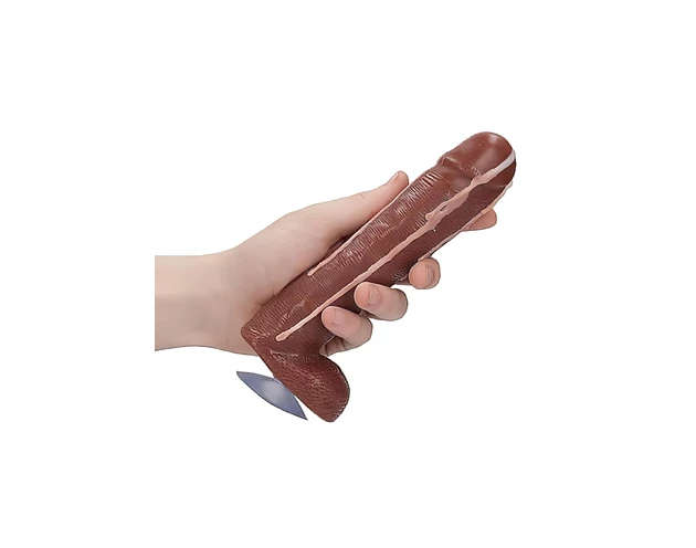 Dicky Cum - szappan pénisz herékkel - barna (250g)