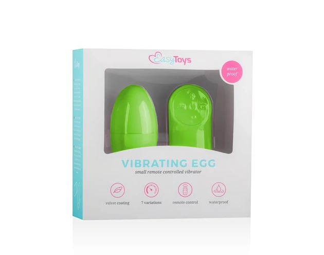 Easytoys - 7 ritmusú rádiós vibrációs tojás (zöld)
