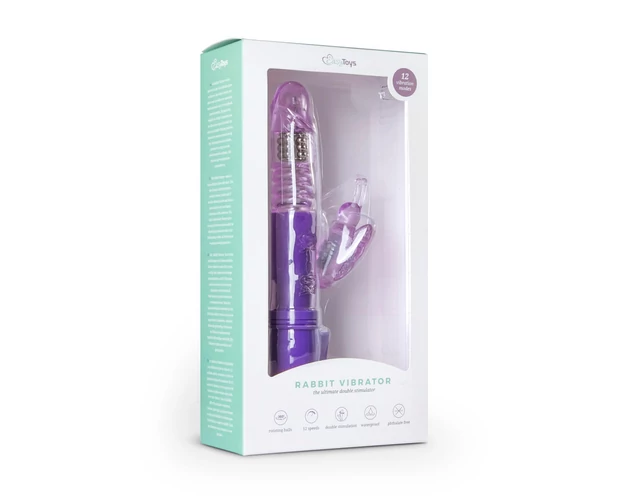 Easytoys Butterfly - forgó-lökő vibrátor (lila)