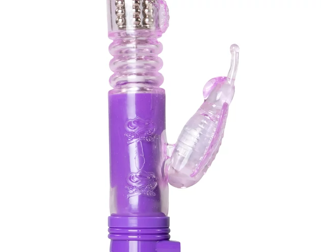 Easytoys Butterfly - forgó-lökő vibrátor (lila)