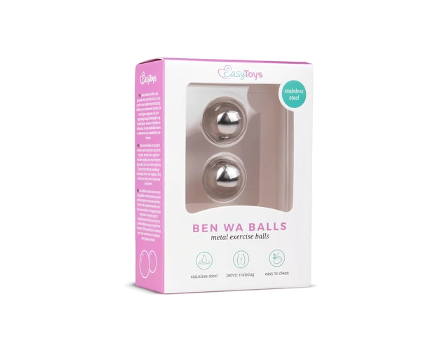 Easytoys Ben Wa - acél gésagolyó - ezüst (19mm)