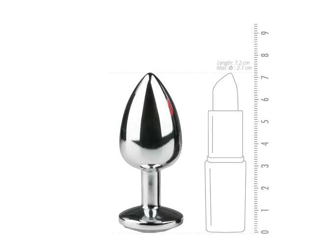 Easytoys - fém anál plug (ezüst-fehér)