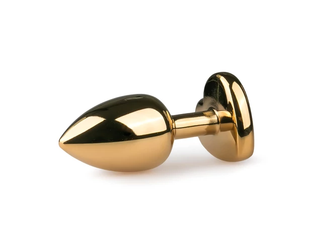 Easytoys Metal No.3 - anál plug - arany-pink (2,5cm)