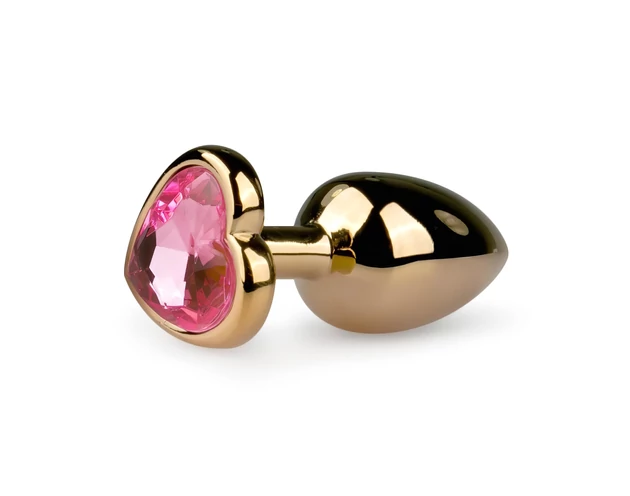 Easytoys Metal No.3 - anál plug - arany-pink (2,5cm)