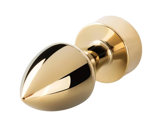 Easytoys Fox NO13 - fém anál plug rókafarokkal (arany-fehér)