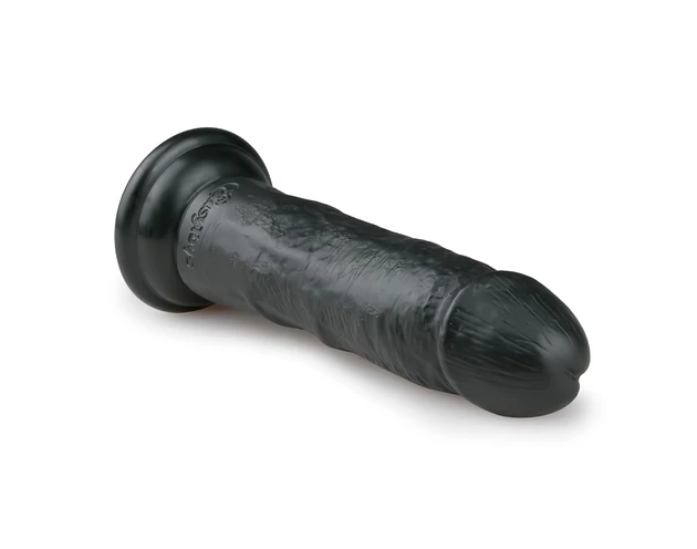 Easytoys - tapadókorongos élethű dildó (15,5cm) - fekete