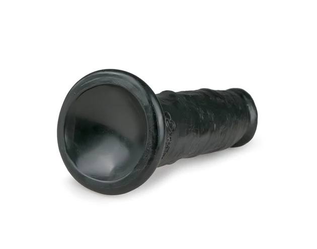 Easytoys - tapadókorongos élethű dildó (15,5cm) - fekete