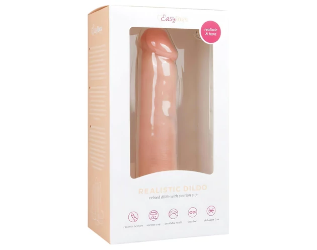 Easytoys - tapadókorongos élethű dildó (20,5cm) - natúr
