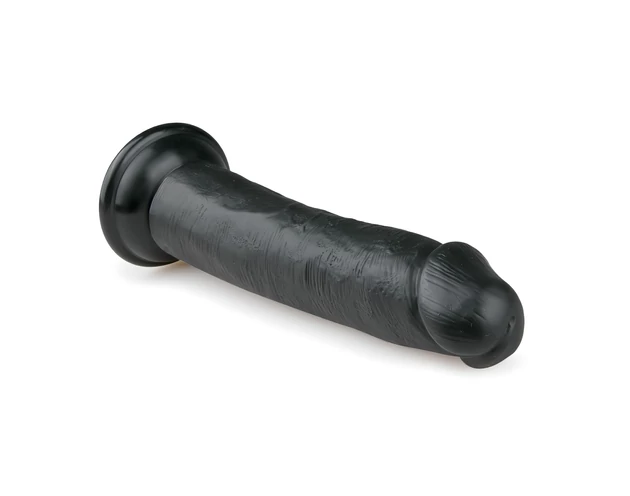 Easytoys - tapadókorongos élethű dildó (20,5cm) - fekete