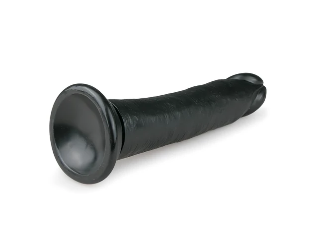 Easytoys - tapadókorongos élethű dildó (20,5cm) - fekete