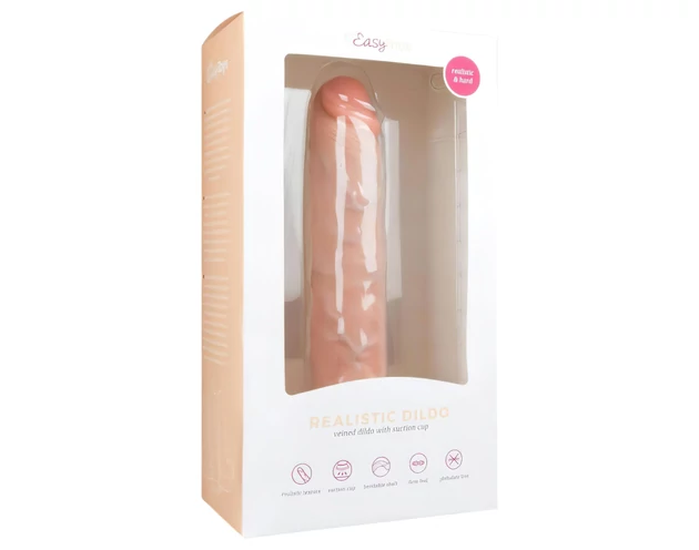 Easytoys - tapadókorongos extra nagy dildó (28,5cm) - natúr