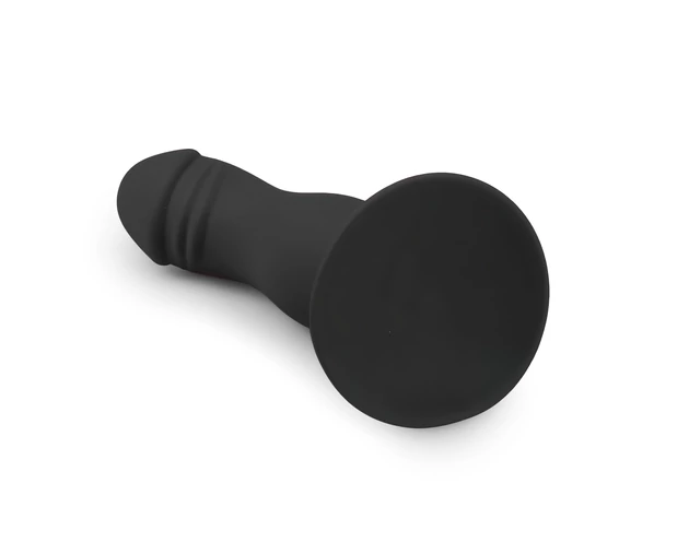 Easytoys - makkos, tapadókorongos dildó (fekete)
