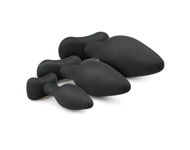 Easytoys Rocket - anál plug szett - fekete (3 részes)