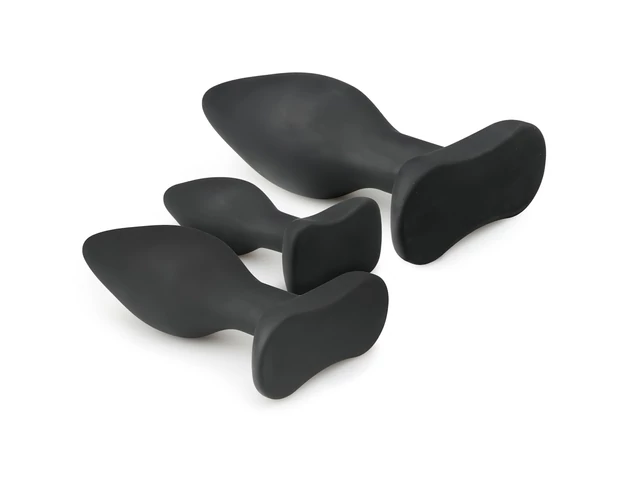 Easytoys Rocket - anál plug szett - fekete (3 részes)