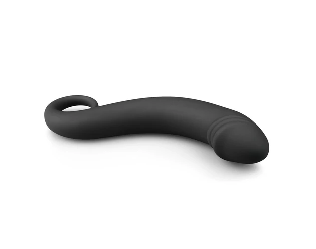 EasyToys Curved Dong - szilikon anál dildó (fekete)