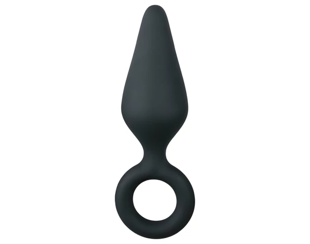 Easytoys Pointy Plug S - anál plug (fekete) - kicsi