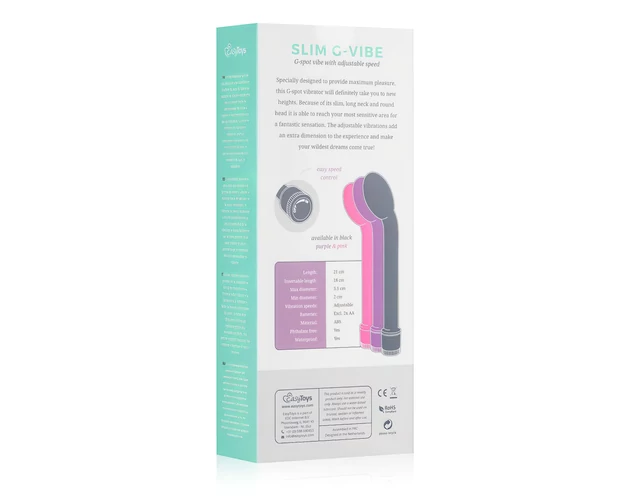 Easytoys Slim - G-pont vibrátor (fekete)