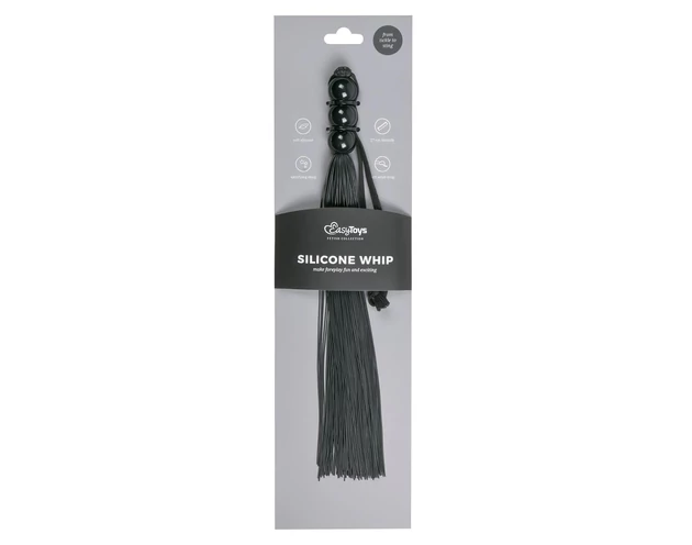 Easytoys Silicone Whip - szilikon korbács (fekete)