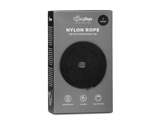 Easytoys Rope - bondage kötél (5m) - fekete