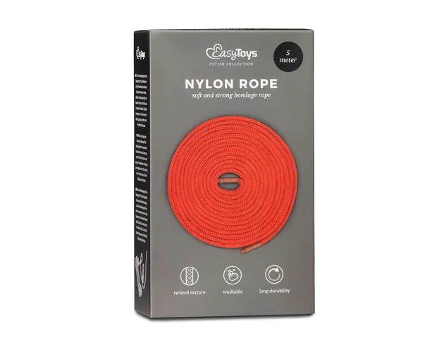 Easytoys Rope - bondage kötél (5m) - piros