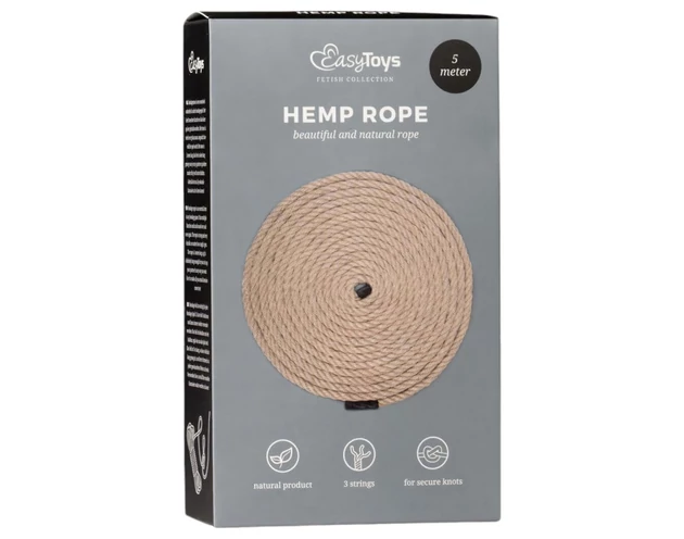 Easytoys Hemp Rope - bondage kötél (5m) - natúr