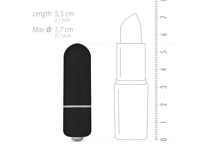 Easytoys - mini rúd vibrátor (fekete)