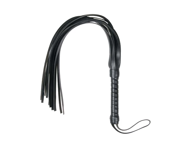 Easytoys Flogger - puha műbőr korbács (fekete)