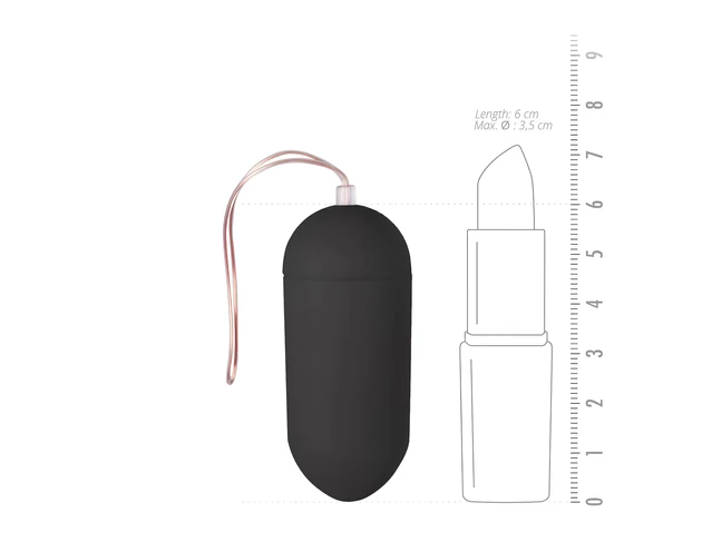 Easytoys - távirányítós vibrációs tojás (fekete)