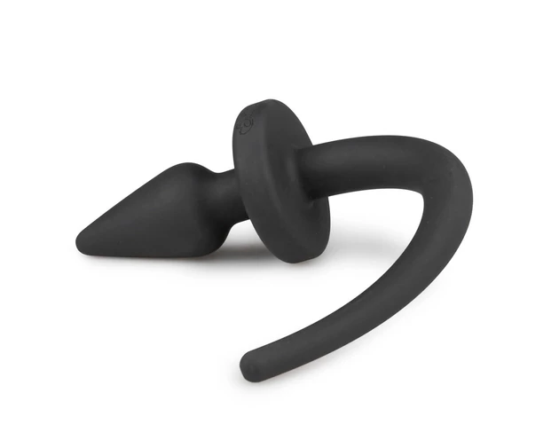 Easytoys Dog Tail - anál dildó (fekete)