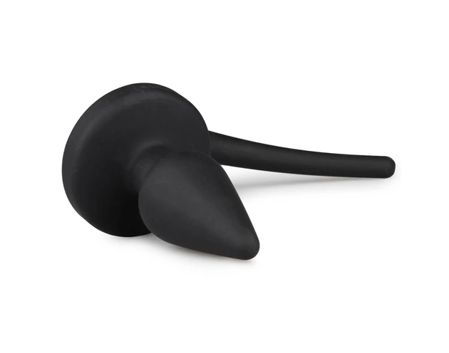 Easytoys Dog Tail - anál dildó (fekete)