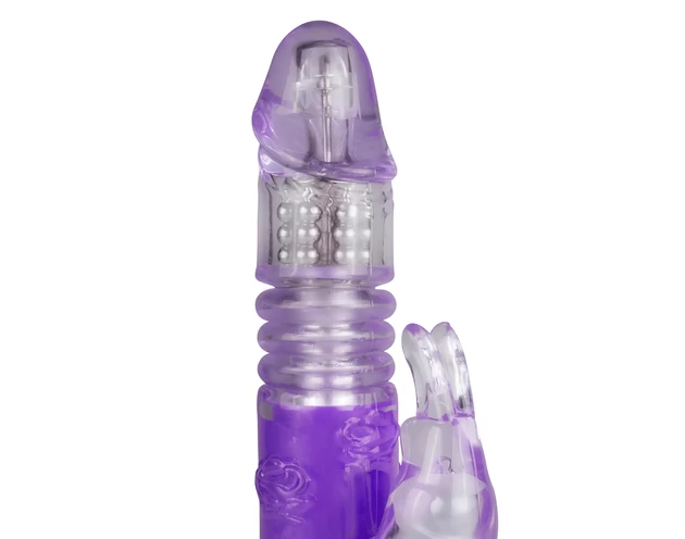 Easytoys Bunny - lökő-forgó vibrátor (lila)