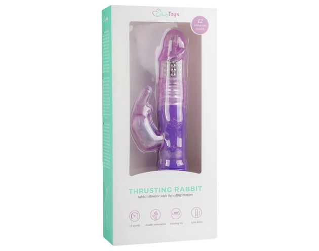 Easytoys Bunny - lökő-forgó vibrátor (lila)