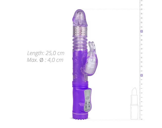 Easytoys Bunny - lökő-forgó vibrátor (lila)
