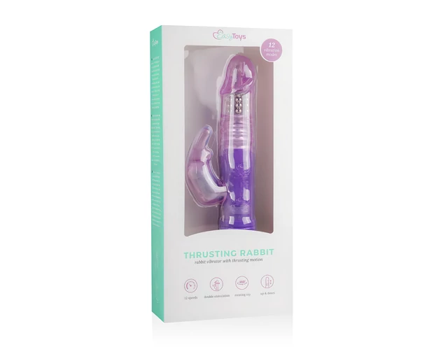 Easytoys Bunny - lökő-forgó vibrátor (lila)