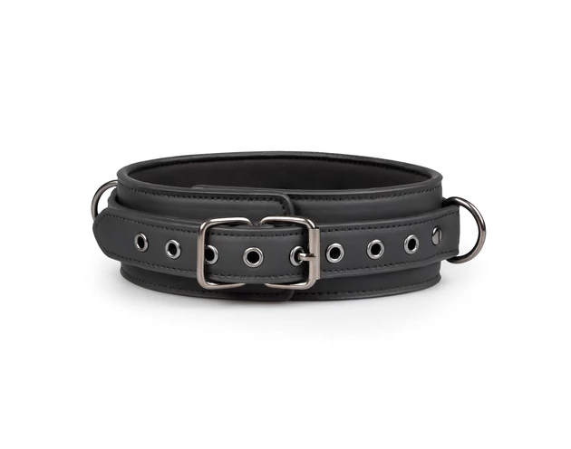 Easytoys - fétis nyakörv és póráz (fekete)