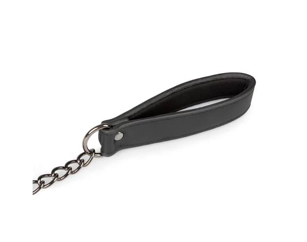 Easytoys - fétis nyakörv és póráz (fekete)