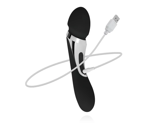Sway No.1 Wand - akkus, 2in1 masszírozó vibrátor (fekete)