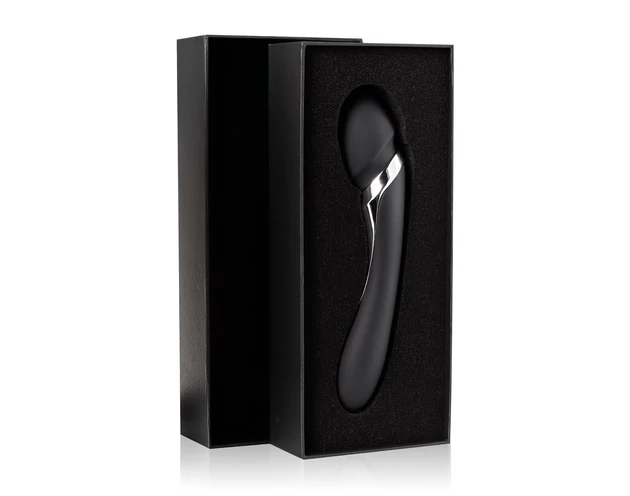 Sway No.1 Wand - akkus, 2in1 masszírozó vibrátor (fekete)