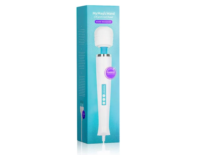 MyMagicWand - erős masszírozó vibrátor (fehér-kék)